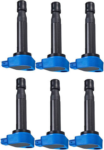 ENA Pack of 6 High Performance Ignition Coil compatible with 99-08 Honda Odyssey Accord Pilot Acura MDX RL TL V6