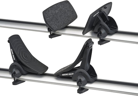 Rhino-Rack Nautic 570 Series Kayak/Canoe Carrier, Includes 2 x Tie Down Straps and 2 x Rapid Straps w/ Unique Buckle Protector