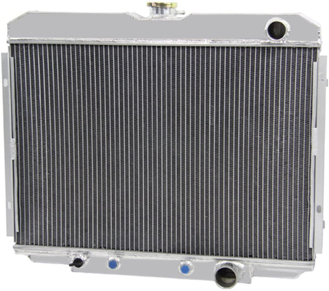Primecooling 56MM 3 Row Core Aluminum Radiator for Fairlane Ranchero Mustang XR-7, Cougar V8 1967-70 (24