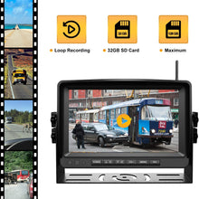 Xroose Backup Camera Wireless with DVR 9" FHD Monitor for Truck RV Trailer Rear Side View Reversing 4 Back Up Camera W/Built-in Recorder Monitor Stable Signal System CX4