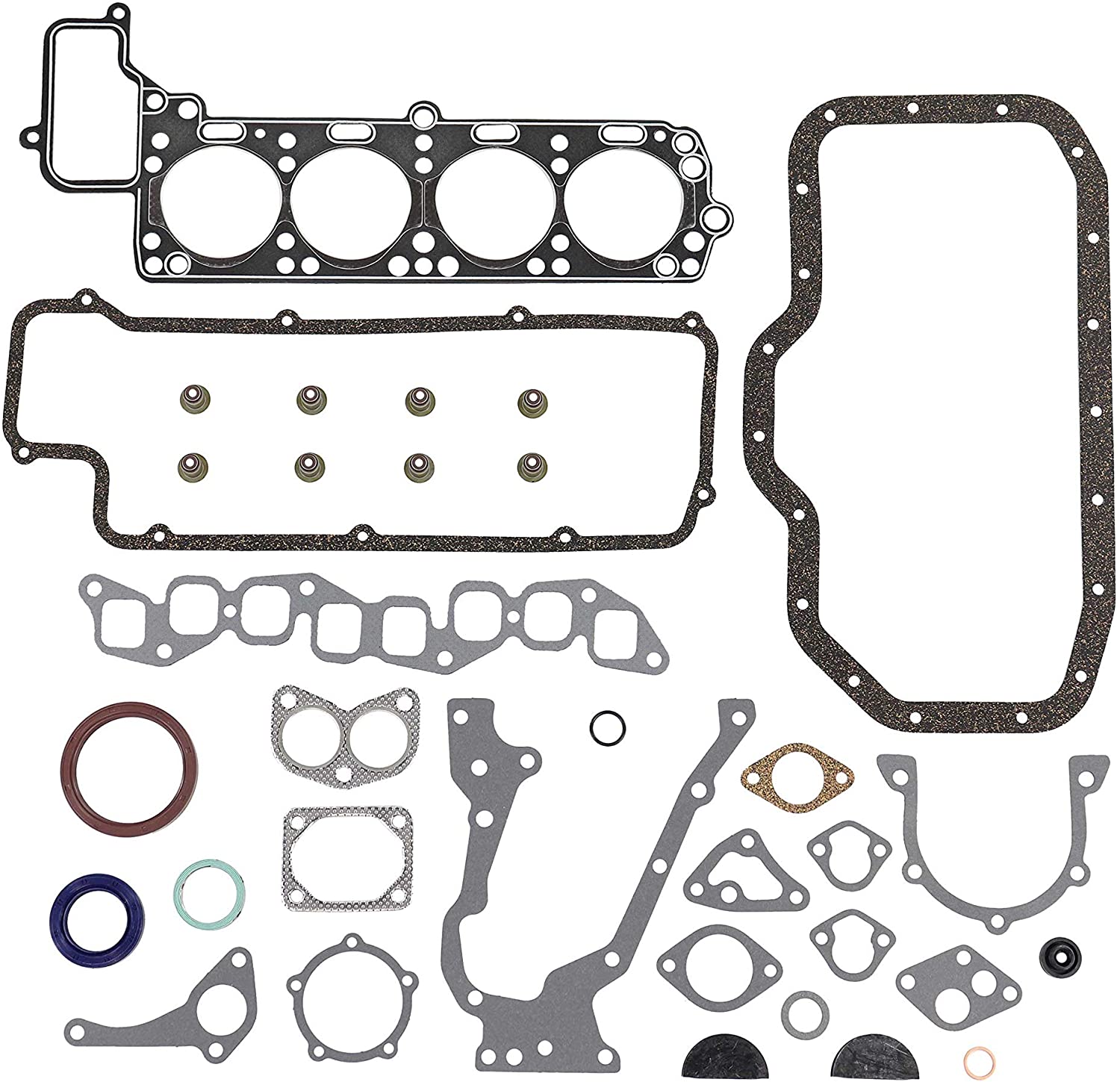 DNJ FGS9034 Full Gasket Sealing Set For 1970-1974 / Toyota/Celica, Corona, Pickup / 1.9L, 2.0L / SOHC / L4 / 8V / 113cid, 120cid / 18RC, 8RC