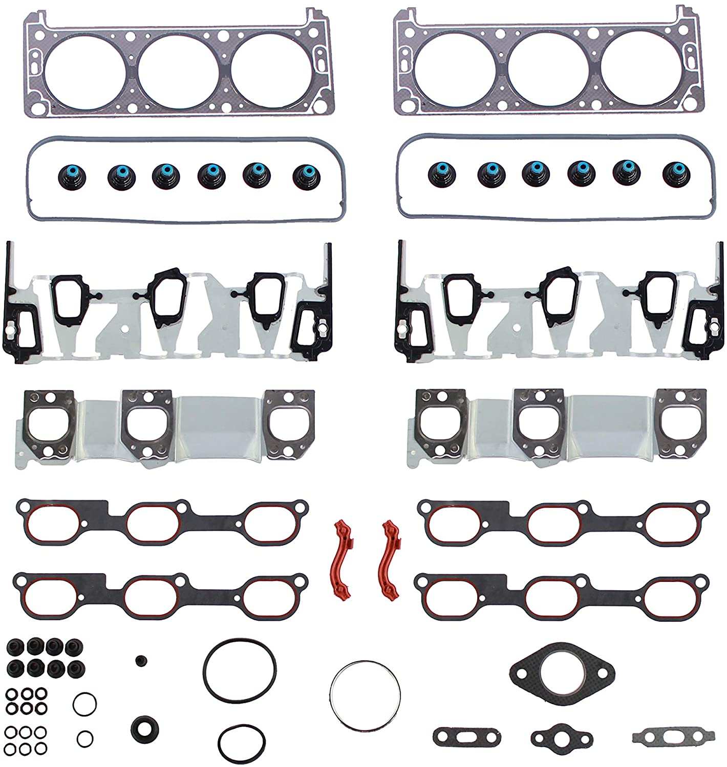 DNJ HGS3123 Graphite Head Gasket Set/For 2004-2007/ Buick, Chevrolet, Pontiac/ G6, Malibu, Rendezvous/ 3.5L/ OHV/ V6/ 12V/ 211cid, 213cid, 214cid/ VIN 8, VIN L