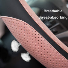 Didida Steering Wheel Covers Soft Matte Microfiber Leather Non-Slip Sweat-Absorbent for Women Men Universal 15 Inch Car Decoration (Pink)