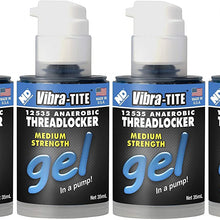 Vibra-TITE 125 Removable Medium Strength Gel Anaerobic Threadlocker, 35 ml Pump, Blue (Fоur Paсk)