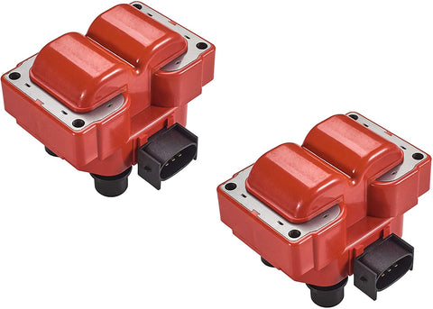 ENA Set of 2 Direct Ignition Coil Pack compatible with 1992-1999 Ford Crown Victoria F150 F250 Explorer Expedition Mustang Van Lincoln Mercury L4 V8 4.6L 5.0L