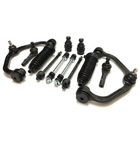 PartsW 12 Pc Suspension Kit for Ford Explorer & Explorer Sport Trac Ranger Mazda B2500 B3000 B4000 Mercury Mountaineer Tie Rod Ends, Sway Bars, Gear Bellows, Upper Control Arms & Ball Joints