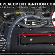 Ignition Coil Pack - Fits 1.4L Buick Encore, Cadillac ELR, Chevrolet Cruze, Cruze Limited, Sonic, Trax, Volt - Replaces D521C, 55577898, 55579072, 25198623, C1810, UF669 - Turbo and Electric (Renewed)