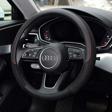 KAFEEK Steering Wheel Cover, Universal 15 inch, Microfiber Leather Viscose, Breathable, Anti-Slip,Warm in Winter and Cool in Summer, Black