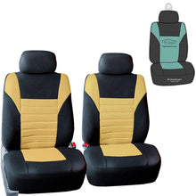 TLH Premium 3D Air Mesh Seat Covers Front Set, Airbag Compatible, Burgundy Color w/Air Freshener