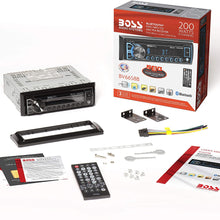 BOSS Audio BV6658B Car Stereo DVD Player – Single Din, Bluetooth Audio and Hands-Free Calling, Built-in Microphone, CD/DVD/MP3/USB/AUX Input, AM/FM Radio Receiver, LCD Display, Wireless Remote Control