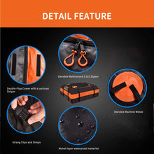 ZEPHBRA Car Roof Bag Cargo Carrier, 15 Cubic Feet Waterproof Rooftop Cargo Carrier with Anti-Slip Mat + 8 Reinforced Straps + 4 Door Hooks Suitable for All Vehicle with/Without Rack (Orange, 15 CU.FT)