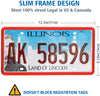 JOJOY LUX 2 Pack Silicone License Plate Frame, License Plate Holder, Universal American Auto Black License Plate Frame Rust-Proof, Rattle-Proof, Weather-Proof (Gray)