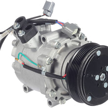 AUTEX AC Compressor & A/C Clutch CO 4914AC 78613 Replacement for Honda Civic 2002 2003 2004 2005 1.7L with 3 Pin Connector 6 Grooves # 38800PLMA021M2 77613