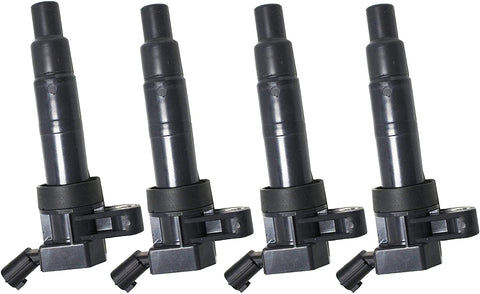 ENA Pack of 4 Ignition Coils Compatible with 2008-2016 Hyundai Santa Fe Sonata Tucson Kia Forte Forte5 Koup Optima 27300-3F100 2505-484790