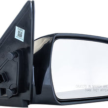 Passenger Side Mirror for (2006 2007 2008 2009 2010) Hyundai Sonata Unpainted Heated Power Operated Right Outside Rear View Replacement Door Mirror - Parts Link #: HY1321149