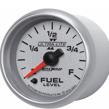 Auto Meter 4910 Ultra-Lite II 2-1/16" 0-280 ohms Full Sweep Electric Fuel Level Programmable Empty - Full Range Gauge