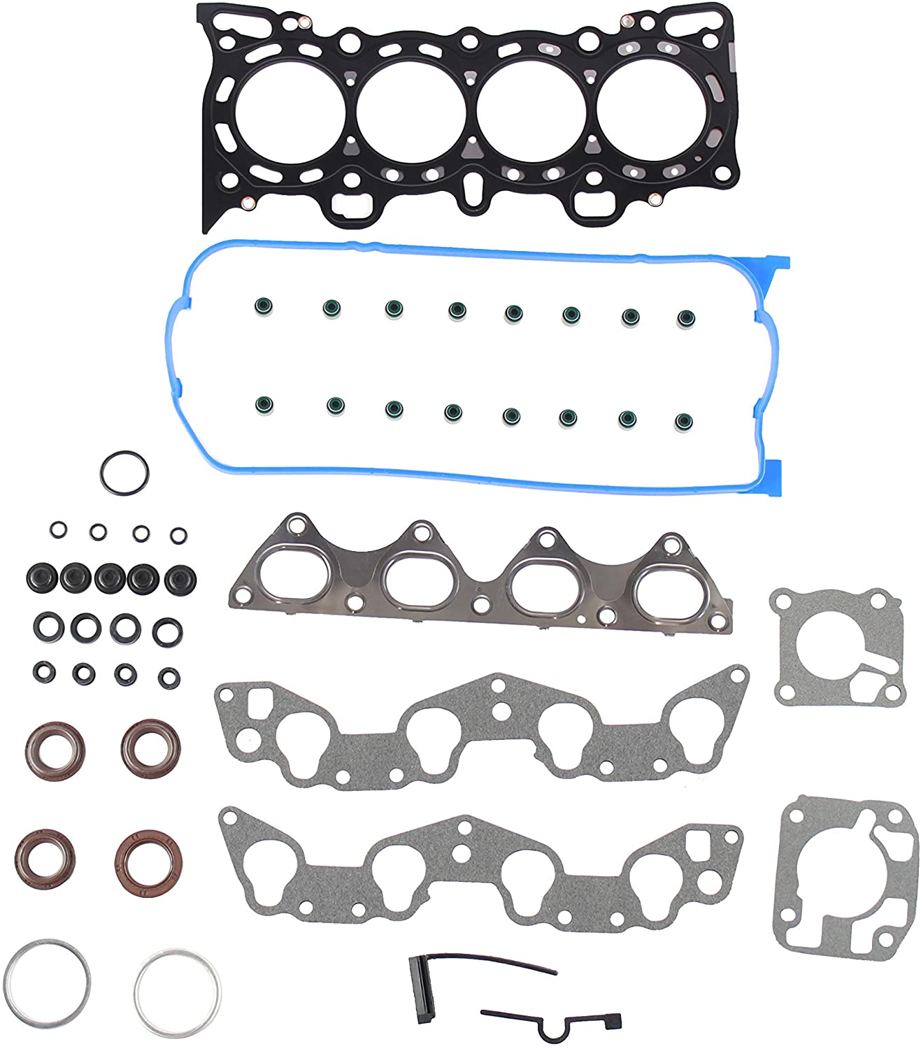 DNJ HGS296 MLS Head Gasket Set for 1992-1995 / Honda/Civic, Civic del Sol / 1.5L, 1.6L / SOHC / L4 / 16V / 1493cc, 97cid / D15Z1, D16Z6