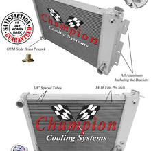 Champion Cooling, Chevrolet Big Block Camaro 3 Row All Aluminum Radiator, CC370
