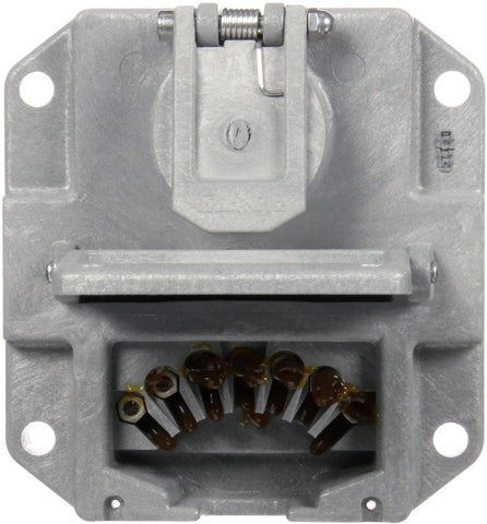 Truck-Lite 50805 Surface Mount Nose Box (50 Series, 7 Solid Pin, Grey Polycarbonate, Surface Mount, Nose Box)