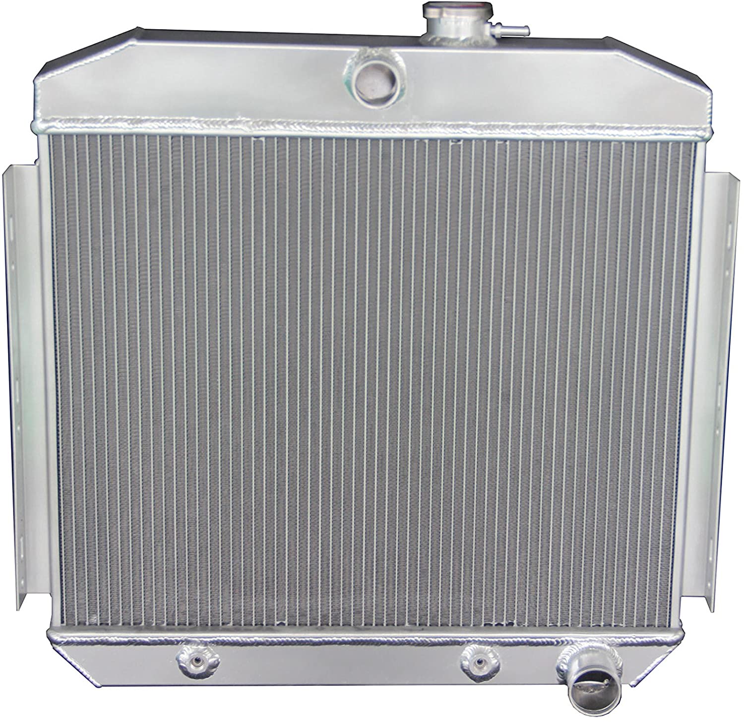 ZC5056 New 3 Rows All Aluminum Radiator Fit 1955-57 Chevrolet Bel Air 6CYL Core Support