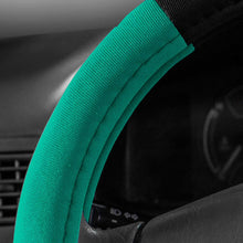 TLH Modernistic Steering Wheel Cover and Seat Belt Pads, Mint Color