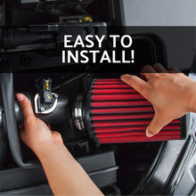 AEM 21-2257DK Universal DryFlow Clamp-On Air Filter: Oval Tapered; 4 in (102 mm) Flange ID; 7 in (178 mm) Height; 10.5 in x 7.75 in (267 mm x 197 mm) Base; 9.5 in x 6.75 in (241 mm x171 mm) Top