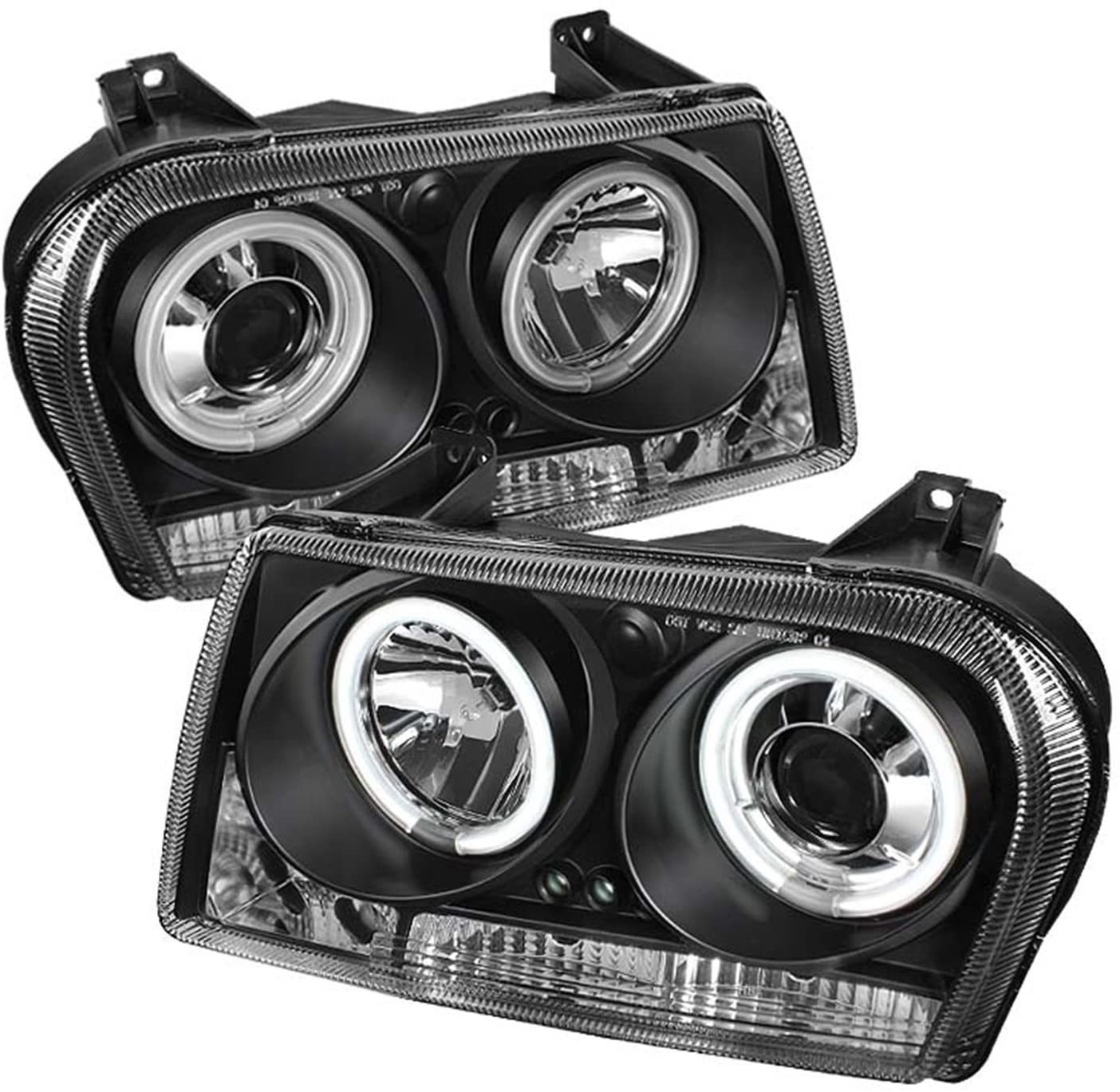 Spyder 5009173 Chrysler 300 05-08 Projector Headlights - CCFL Halo - LED (Replaceable LEDs) - Chrome - High H1 (Included) - Low 9006 (Not Included)