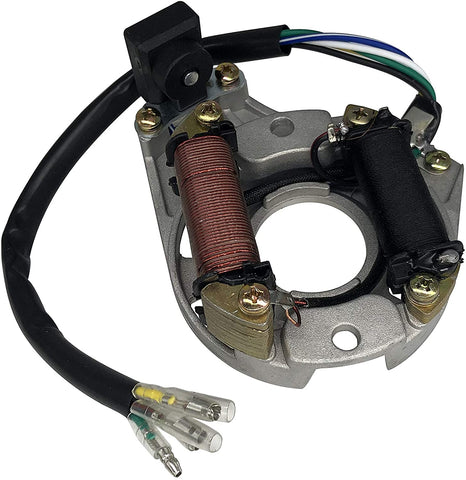 SHUmandala 2 Coil Stator Ignition Magneto Plate for 49cc 50cc 70cc 90cc 110cc 125cc ATV Quad 4 Wheeler Dirt Bike Go Cart Chinese Taotao Sunl JCL