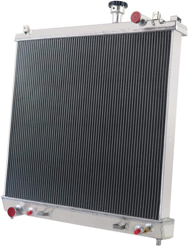 OzCoolingParts 04-15 Nissan & Infiniti Radiator, 3 Row Core Aluminum Radiator for 2004-2015 05 06 07 08 09 10 11 12 13 14 Nissan Pathfinder/Armada/Titan/Cube, Infiniti QX56, 5.6L V8