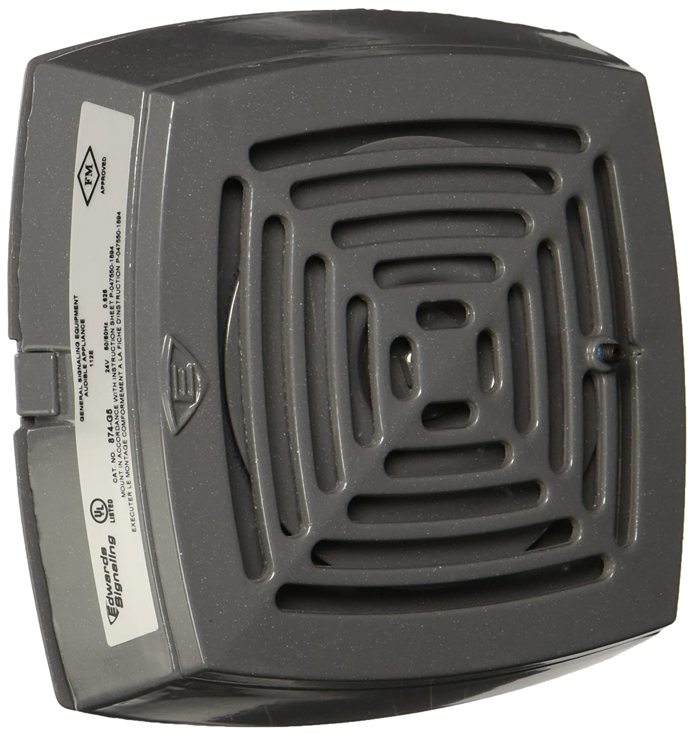 Edwards-Signaling Vibrating Horn, 24VAC, 0.63A, Gray (874-G5)