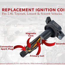 Ignition Coil Pack Set of 4 - Compatible with Toyota, Scion & Lexus Vehicles - Camry, Corolla, Solara, tC, xB, HS250h and more 2.0L, 2.4L models- Replaces 90919-02244, UF333 - Year Models 2001-2012