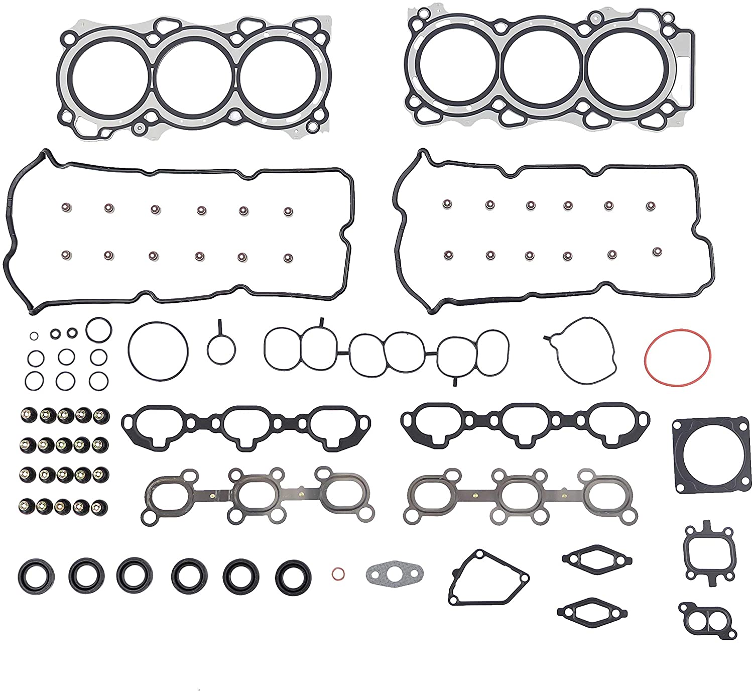 DNJ HGS643 MLS Head Gasket Set for 2000-2001 / Infiniti, Nissan / I30, Maxima / 3.0L / DOHC / V6 / 24V / 182cid / VQ30DE