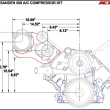 ICT Billet LS Corvette SUV A/C Air Conditioner Compressor Bracket Kit for Sanden 508 LSX AC LS1 LM7 LR4 LQ4 L59 LQ9 LM4 L33 L92 L76 LY2 LY5 LY6 LC9 LH8 LMG L98 L99 L96 LC8 551494X-1