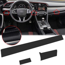 Xotic Tech ABS Carbon Fiber Pattern Car Interior Auto Gear Shift Knob Frame Cap Cover Trim Protective for Honda Civic 2016 2017 2018 2019 2020