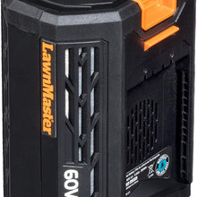LawnMaster 60LB5025-S 60V Max Lithium-Ion Rechargable Battery 5.0Ah, Black