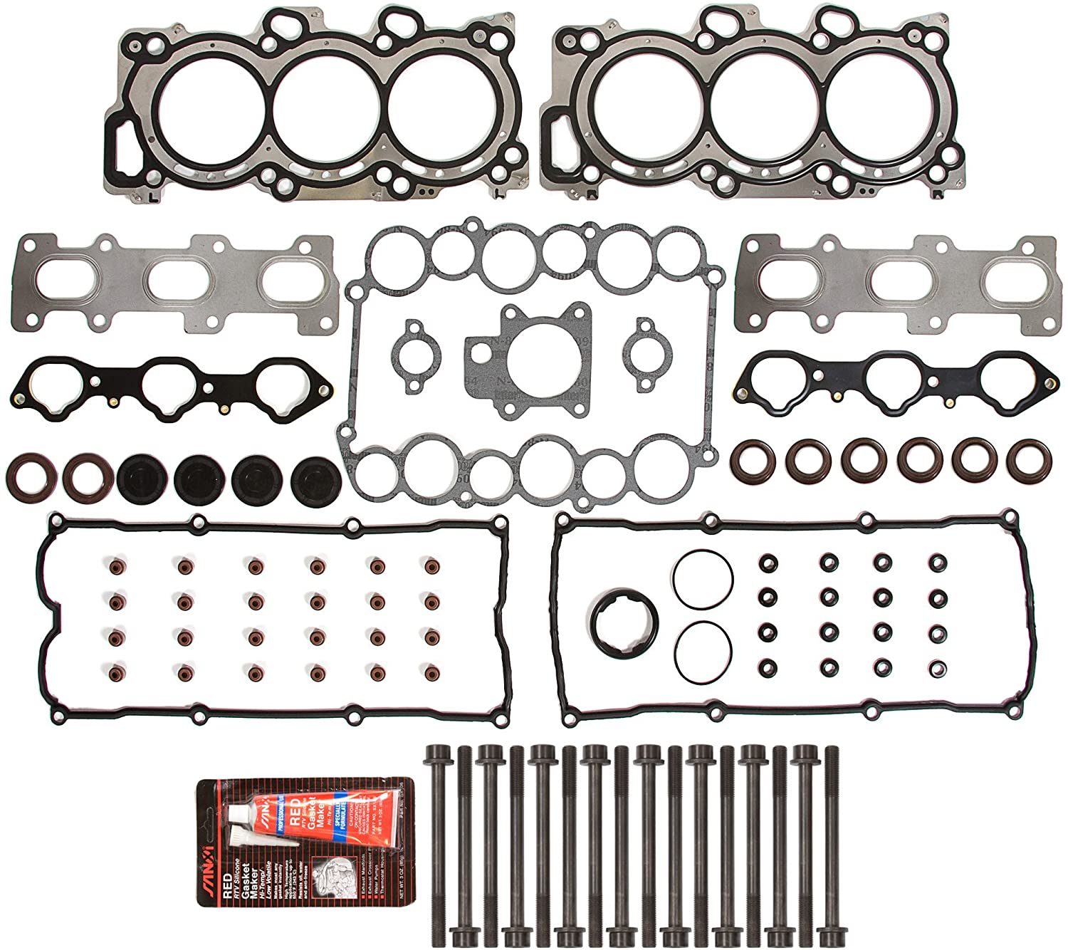 Evergreen HSHB7010 Cylinder Head Gasket Set Head Bolt