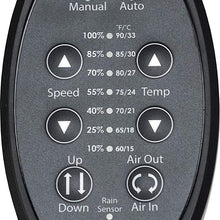 Fan-Tastic Vent RV Roof Vent with Thermostat and Rain Sensor, Manual and Automatic Speeds 12 Volt RV Vent Fan, Smoke Dome RV Vent Cover - Model 7350 - White