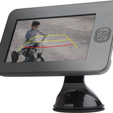 SCOSCHE WBUSSPF43 Wireless Solar Powered Backup Camera System with 4.3” Color Dash Monitor and License Plate Frame for Cars, Trucks and SUV’s