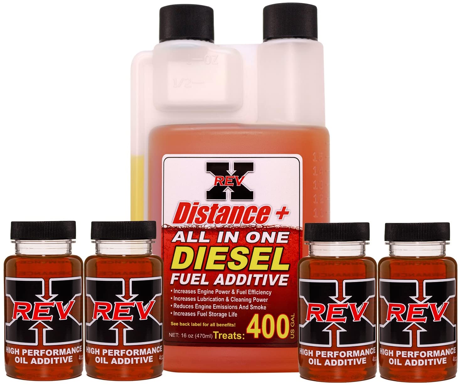 REV X Diesel Engine Complete Treatment - Treat 6 gal. of Oil and 400 gal. of Fuel