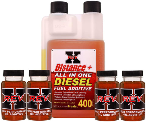 REV X Diesel Engine Complete Treatment - Treat 6 gal. of Oil and 400 gal. of Fuel