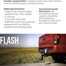 Fastway Flash Solid Steel 49-00-5900 Adjustable Steel Ball Mount with 10 Inch Drop, 2 Inch Shank, and Chrome Plated Balls