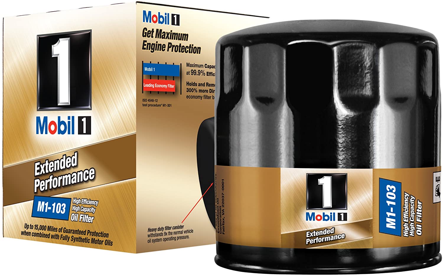Mobil 1 M1-103 / M1-103A Extended Performance Oil Filter (Pack of 2)