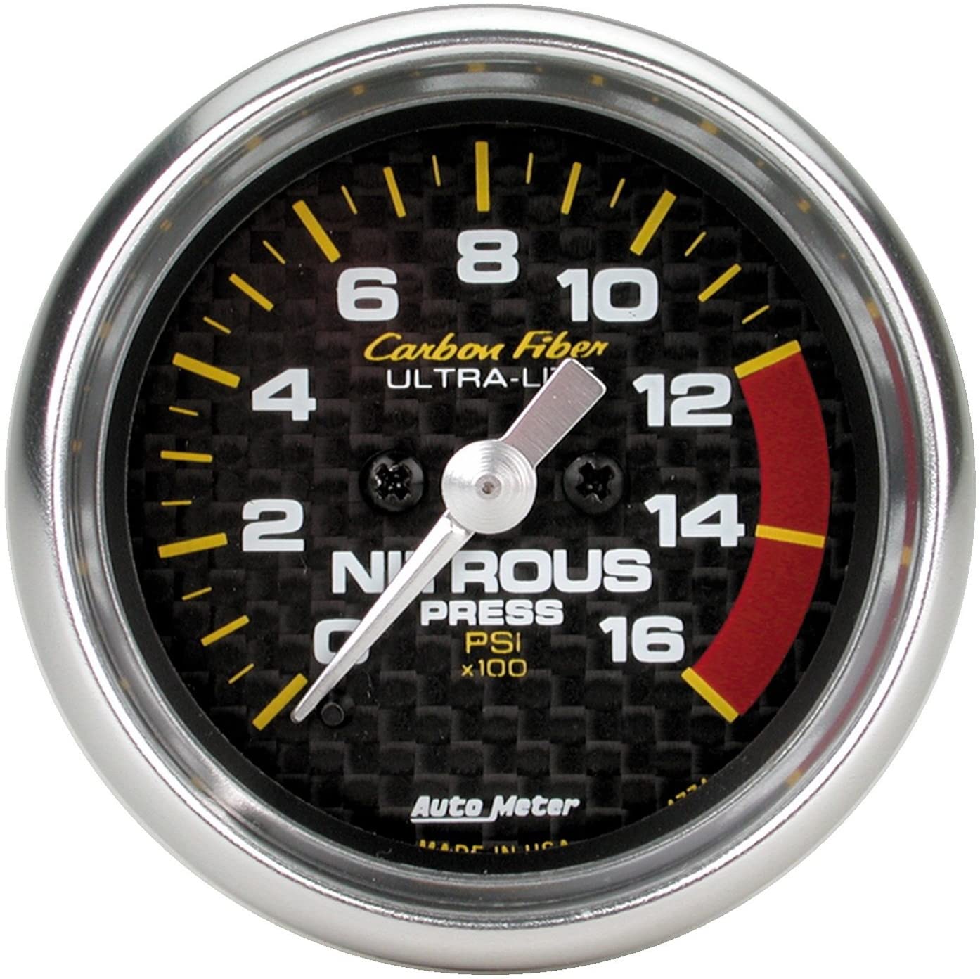 AUTO METER 4774 Carbon Fiber Electric Nitrous Pressure Gauge