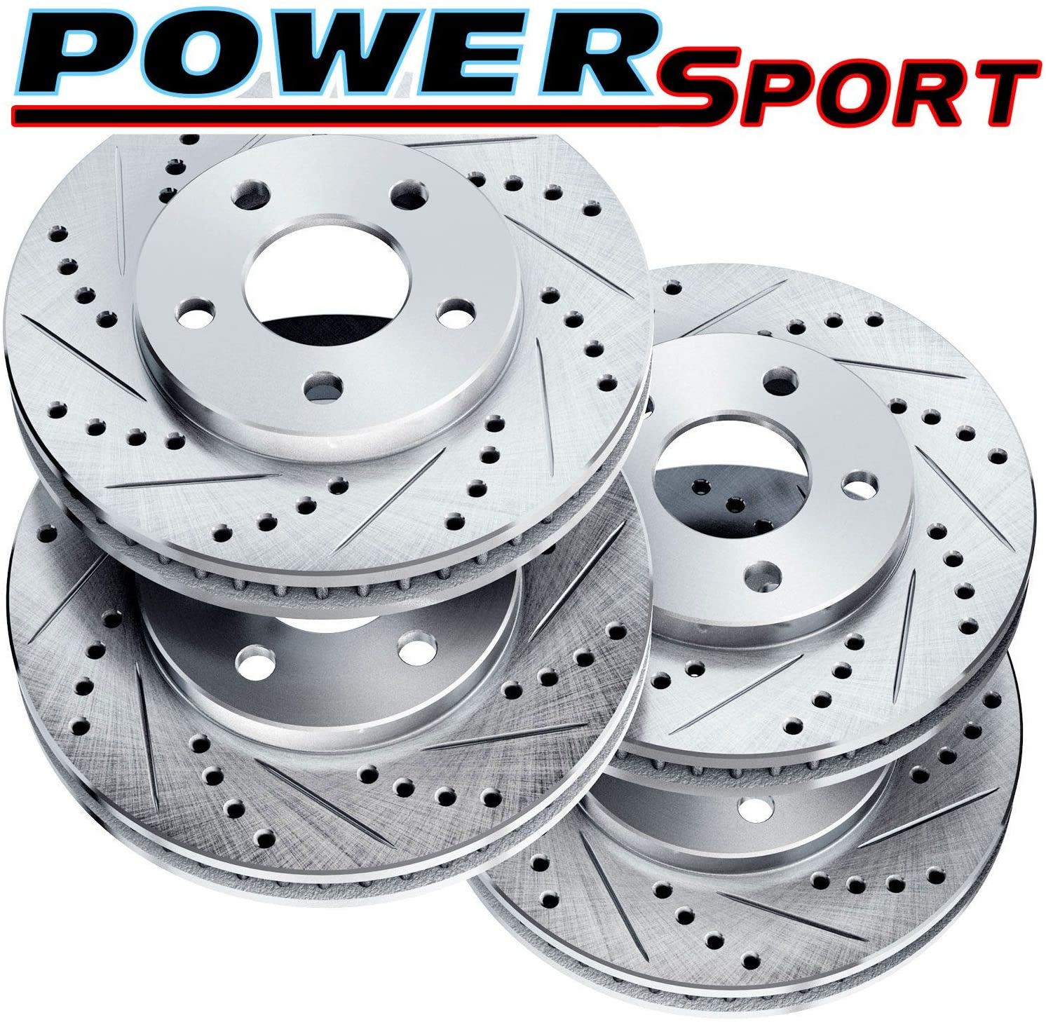 Fit 2004-2017 Nissan Quest PowerSport Full Kit Drill/Slot Brake Rotors Kit