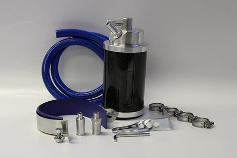 Oil Catch Can -Carbon Fiber with Sight Level and Internal Screen Comes with Mounting Kit