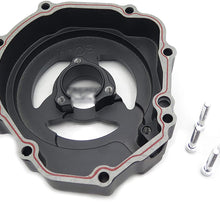 SMT MOTO- Motorcycle Engine Stator cover see through FOR Suzuki 2005 - 2008 GSXR1000 Black left