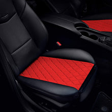 FH Group PU211102 Faux Leather Seat Cushion Pad with Front Pocket (Black) with Gift – Universal Fit for Cars, Trucks & SUVs