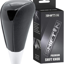 SHIFTIN Leather Wood Gear Shift Knob for Toyota Avalon Yaris 4Runner Land Cruiser Sienna Camry Solara Tacoma and Lexus ES300 ES330 GS300 GS400 GS430 (Tan Beige Leather)