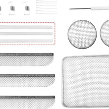 RVGUARD RV Flying Insect Screen, Stainless Steel Mesh RV Furnace Vent Cover with Installation Tool and Silicone Rubber, 2.8 x 1.3 Inch for Furnace Fitting, 8.5 x 6 x 1.3 Inch for Water Heater