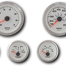 Sierra 67654P Premier Pro 6-Gauge Set - White